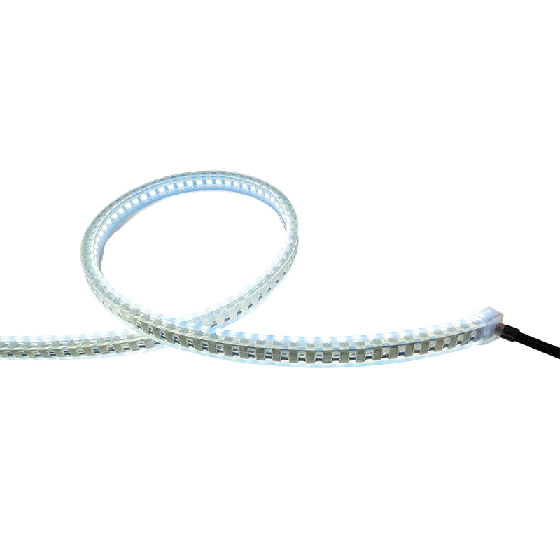 What precautions should be taken when installing a high-density LED neon strip to prevent voltage drop?